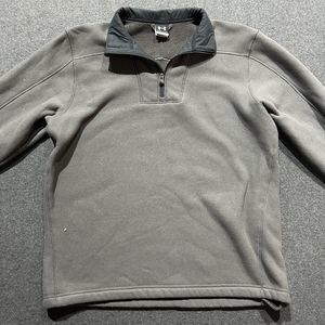 Under Armour Fleece Sweater Mens‎ Medium Grey  Quarter Zip Pullover  1/4